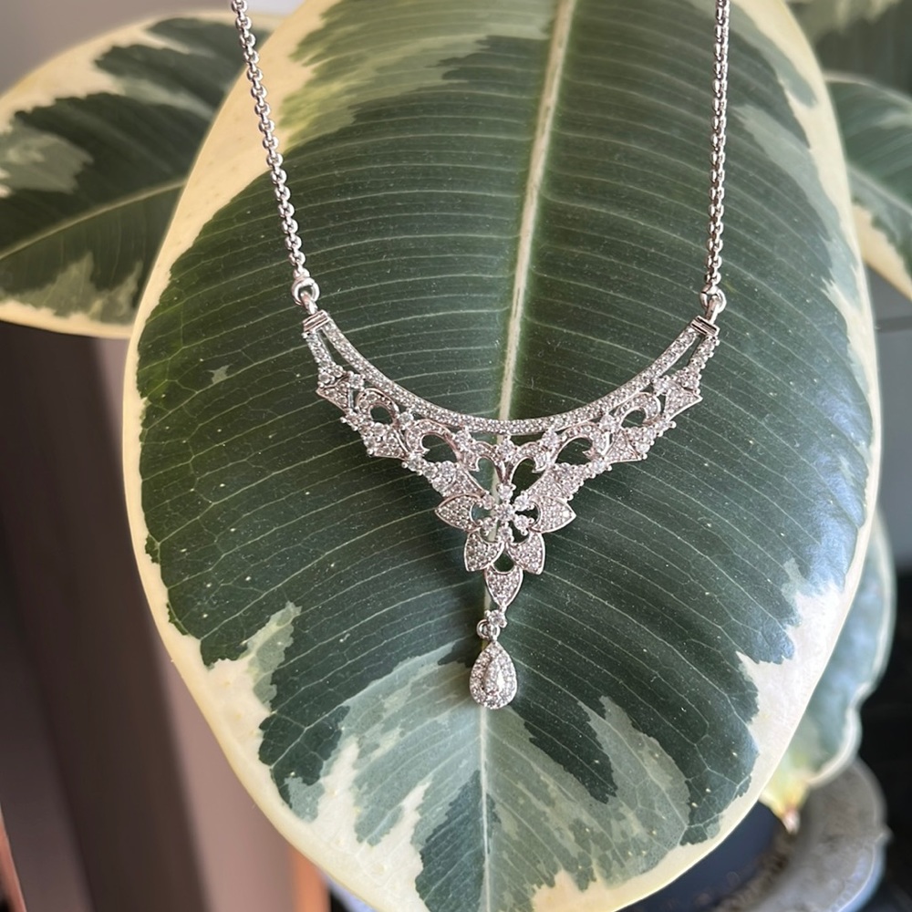 Silver Necklace with Embellishments